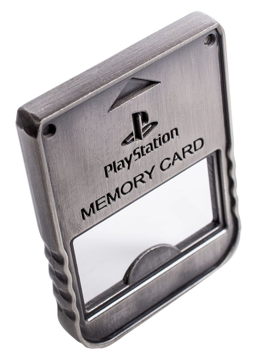 Playstation memory shop card bottle opener
