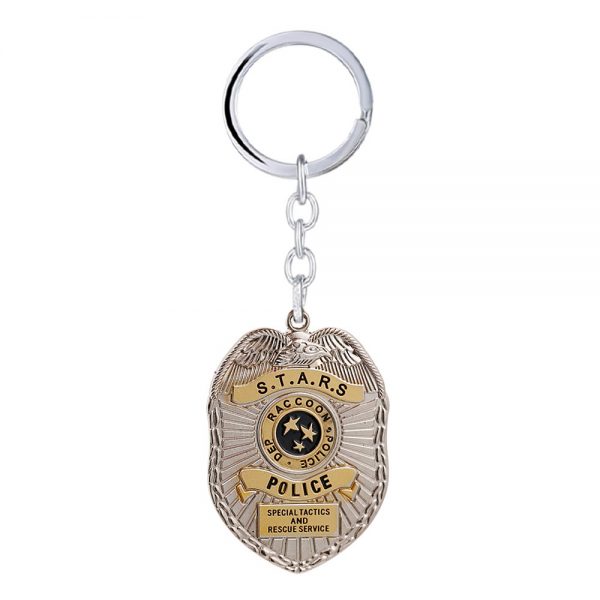 Raccoon City Badge Keychain
