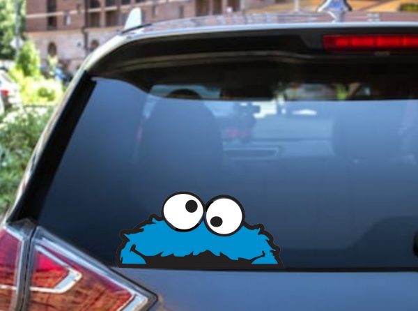 Cookie Monster Car Stickers - Image 2