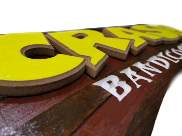 Crash Bandicoot 3D Wooden Sign - Image 2