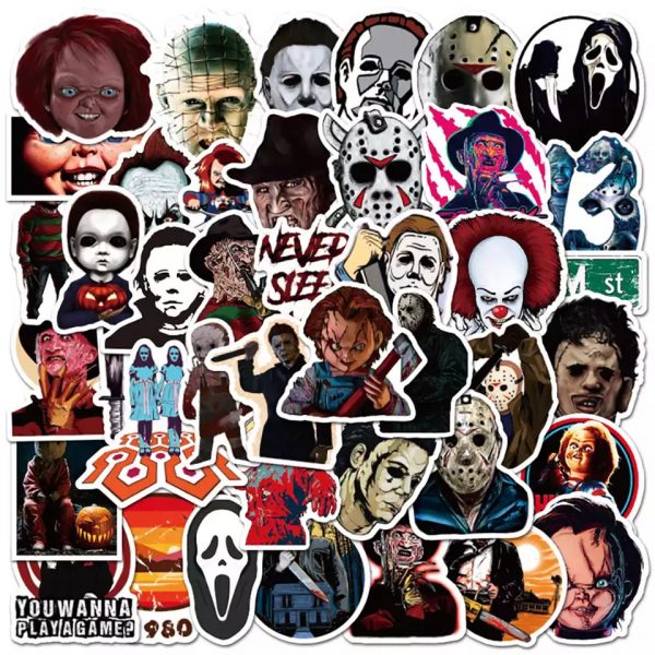 Scary Movies Stickers Set