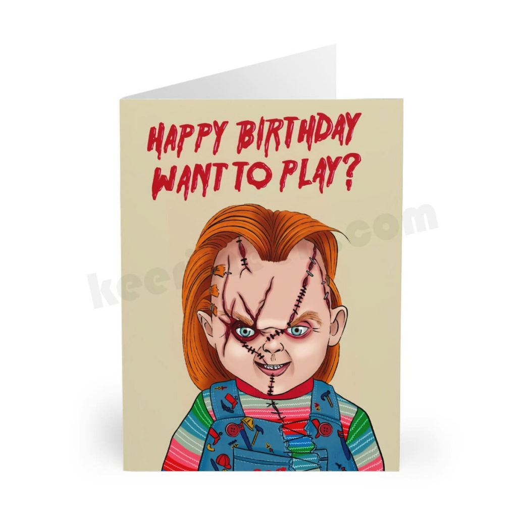 CHUCKY Birthday Card – كيري ميري