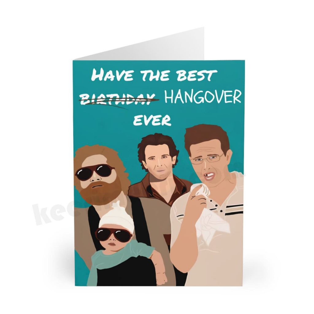 HANGOVER Birthday Card – كيري ميري