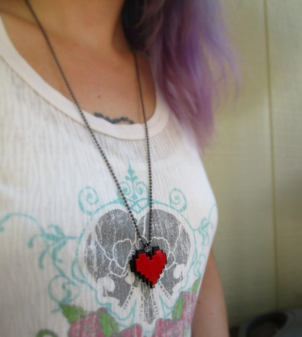 Pixel Heart Pendant - Image 2