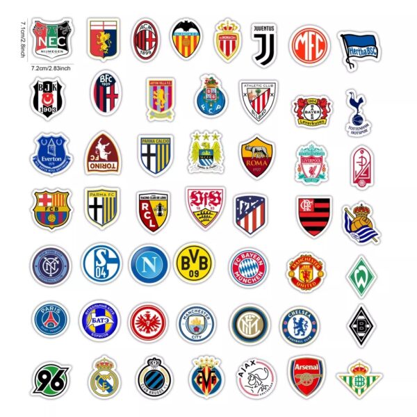 Football Club 50 Stickers Collection - Image 2