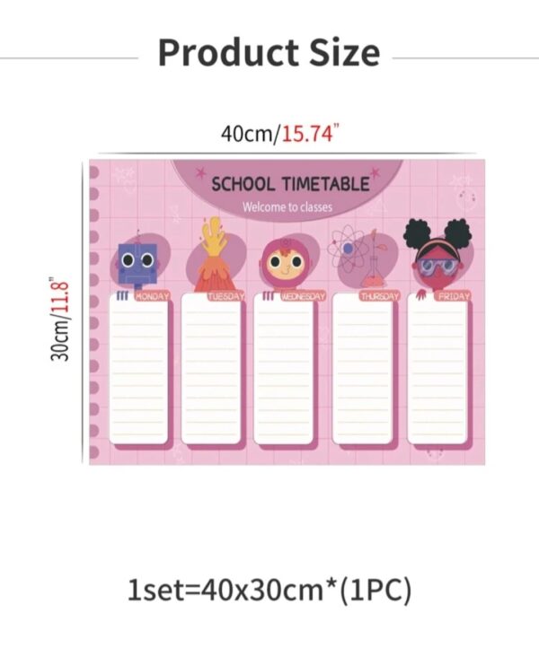 School Time Table Sticker - Image 4