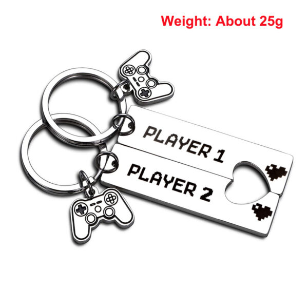 Romantic Gamer Couple Keychains
