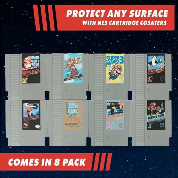 Nintendo NES Cartridge Retro Drink Coasters - Image 3