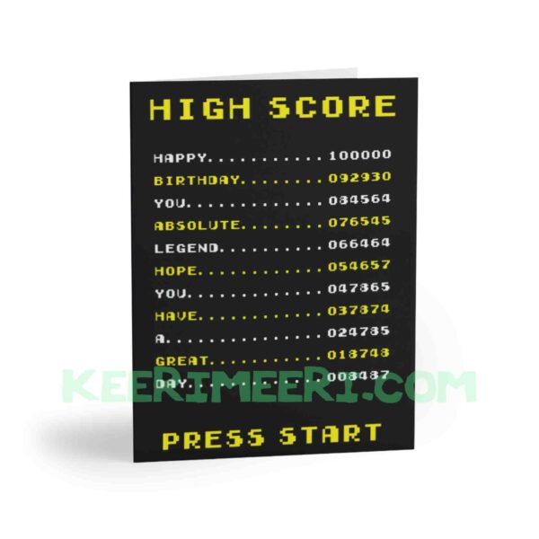 HIGH SCORE Birthday Card