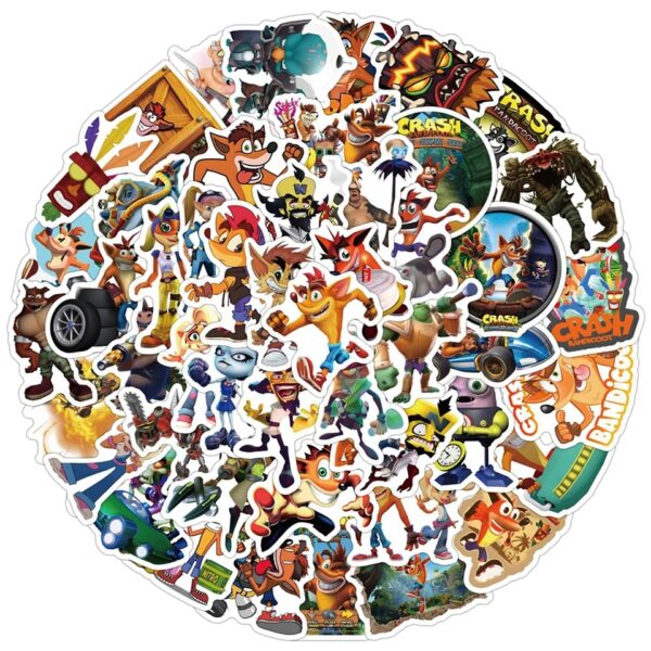 Crash Bandicoot 50 Stickers Collection
