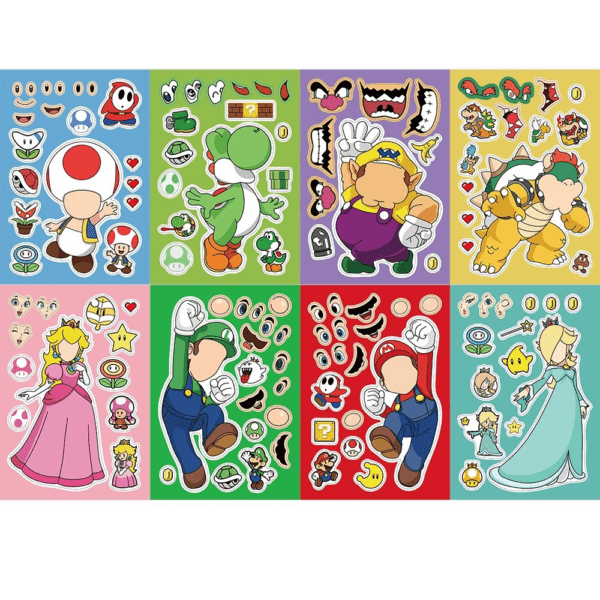 Mario Stickers 8 Sheets