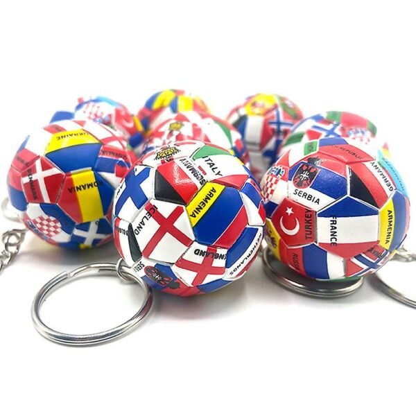 Vintage Flags Ball Keychain - Image 2