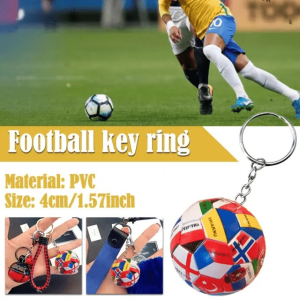 Vintage Flags Ball Keychain