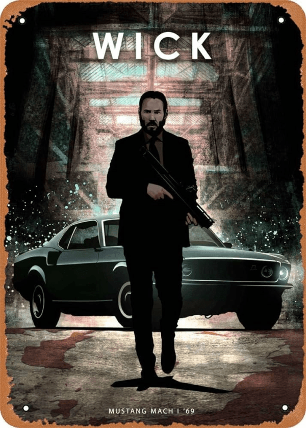 John Wick Metal Sign