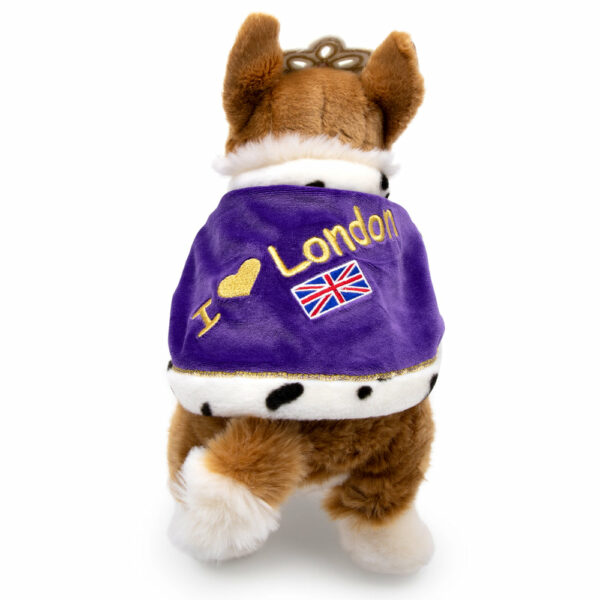 Royal Corgi Dog Soft Toy with Cape and Crown - Image 2