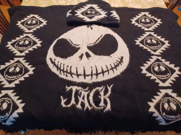 The Nightmare Before Christmas Jack Skellington Poncho - Image 4
