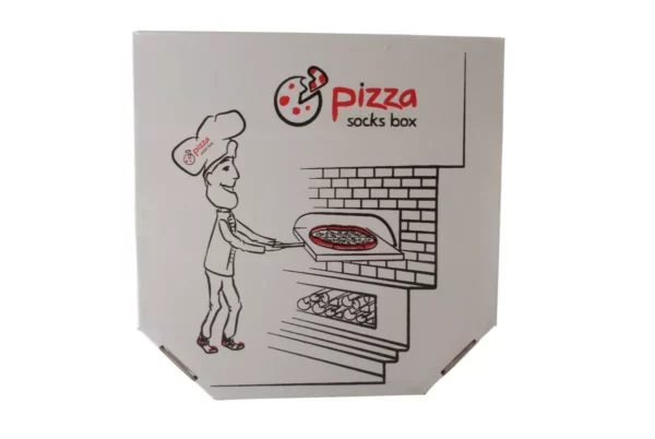 Novelty Funky Bring Me Pizza Box Socks Funny Ladies Mens Gift 4 Pairs Inside - Image 2