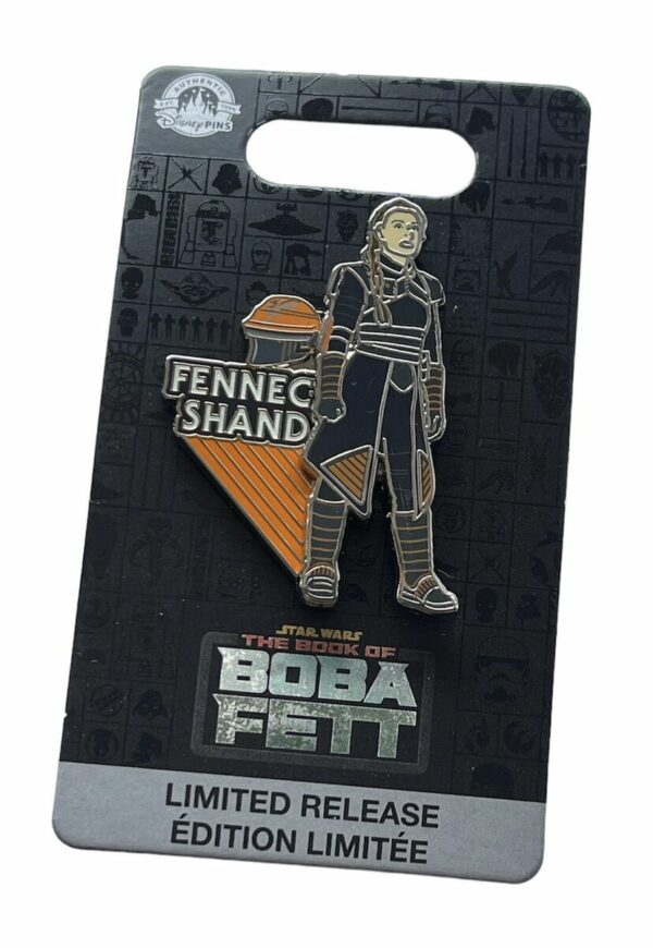 Star Wars Disney Theme Park Exclusive Book of Boba Fett Fennec Shand Pin Badge
