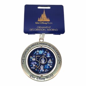 Walt Disney World 50th Anniversary Mickey Mouse Metal Spin Ornament