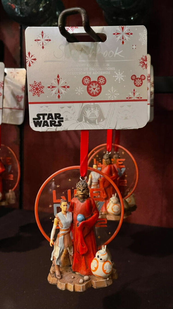 Disneyland Star Wars Life Day Rey and Chewie ornament